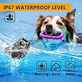 abordables Dressage pour chiens-Entrainement de chien Collier anti-aboiement Collier de choc Dispositif anti aboiement Sans-Fil Chien Multifonction Chien Chat Animaux de Compagnie Etanche Anti-aboiement Automatique Rechargeable