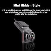 abordables DVR pour voiture-k18 4g wifi car dash cam dvr with 2.0 lcd screen gps camera recorder 1080p dual lens avant et arrière wdr with gps dash cam