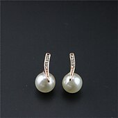 economico Parure di gioielli-1 set (1 paio di orecchini collana 1 paio) lega di strass imitazione perla di lusso lucida per regalo serale per feste da donna ogni giorno