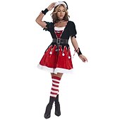 billiga Vuxna juldräkter-jultomten Alf Mrs.Claus Kläder Julhatt Fin julklänning Dam Jul Karnival julafton Jul Vuxna Fest Jul Klänning Hatt
