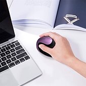 baratos Ratos-mouse vertical recarregável mouse sem fio ergonômico 2.4g receptor usb 1600 dpi ajustável mouse de 6 botões