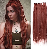 abordables Crocheter les cheveux-Extension Droit Tresses de boîte Cheveux Synthétiques Rajouts de Tresses 20 pièces