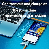 olcso Mobiltelefon-kábelek-1 csomag Többszörös töltőkábel 3,3 láb USB C - USB C / Lightning USB A - micro USB / USB C 6 A Töltőkábel Gyorstöltés Magas adatátvitel Tartós 4 az 1-ben Könnyű hordozhatóság Kompatibilitás Macbook