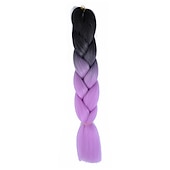 cheap Crochet Hair-Jumbo Braids Crochet Braids Hair Extension Three Tone Ombre Color Rainbow Jumbo Braiding For Twist Braiding Jumbo Box Braiding Hair 1pc/3pcs/5pcs