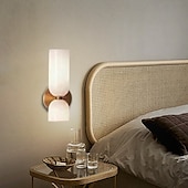 economico Luci da parete-Lightinthebox lampada da parete a led vetro bianco caldo 24 cm moderna lampada da parete a led sfondo soggiorno camera da letto comodino applique da parete per interni illuminazione sconce 1 pz