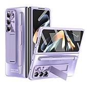 お買い得  サムスン用ケース-Samsung Galaxy Z Fold 6 Z Fold 5 Z Fold 4 Z Fold 3 用バックカバー スタンドホルダー付き スクリーンプロテクター ペンホルダー PC
