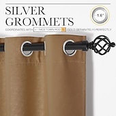 お買い得  ブラックアウトカーテン-遮光カーテン ドレープ ファームハウス ハトメ/アイレット カーテンパネル リビングルーム ベッドルーム 引き戸カーテン キッチン バルコニー 窓 トリートメント 断熱