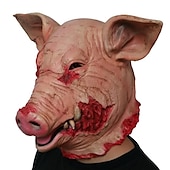 olcso kiegészítők-Fűrész Ijesztő malac Maszk Halloween-kellékek Felnőttek Férfi Női Vicces Ijesztő jelmez Mindszentek napja Farsang Mardi Gras Könnyű farsangi jelmez