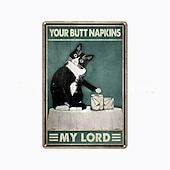 abordables signe d&#039;étain en métal-1pc rétro métal étain signe chat vin étain signe vintage cuisine signes décoration murale, peinture tenture murale pour la décoration murale art métal étain signe 20x30cm/8&#039;&#039;x12&#039;&#039;