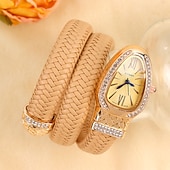 halpa Kvartsikellot-2023 Luova Persoonallisuus Käärme Kellot Naisille Brändi Luksus Tyylikäs Kvartsinaisten Rannekello Timantti