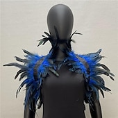 cheap Accessories and More-Punk &amp; Gothic Shawls Feather Cape Witch Maleficent Drag Queen Women&#039;s Fantasy Walpurgis Night Halloween Carnival Performance Party Pride Parade Adults&#039; Shawl All Seasons