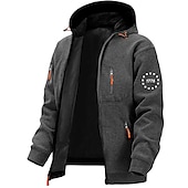 baratos Moletons gráficos masculinos-Homens Gráfico Letra Manga Longa Moletons Com Capuz Roupa de rua Designer Desportos e Ar livre Casual Primavera &amp; Outono Azul Marinha Cinzento Escuro Cinzento Roupa Designer S M L XL XXL 3XL