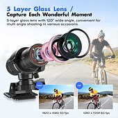 お買い得  車載DVR-小型アクションカメラ hd 1080p 防水ミニ屋外バイクオートバイヘルメットスポーツアクションカメラビデオ dv ビデオカメラカーレコーダー
