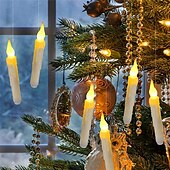 お買い得  ハロウィン室内-6 個 LED ハロウィンキャンドルライトちらつき炎付き単三電池電源ランプ用ハロウィンキャンドルテーパーキャンドルフローティングパーティー照明
