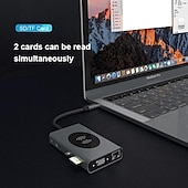 preiswerte USB-Hubs-13-in-1-USB-C-Hub-Adapter mit kabelloser Aufladung, USB-C auf HDMI, 3,5-mm-Klinke, Audio, SD, TF, HDMI, VGA, RJ45, USB 3.0, Dockingstation für MacBook Pro