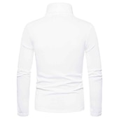 olcso férfi pulóver pulóver-Férfi Garbó Kötöttáru Férfi teknős nyakú jumper Pulóver Kötött Normál felsők Kötött Sima Körgallér Modern Kortárs Munka Hétköznapi viselet Ruházat Ősz Tél Bor Fekete S M L