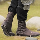 levne obuv-Vinobraní Středověké Renesanční Boty Ploché jazzové boty Turn Shoes Pirát Viking Ranger Lukostřelba Jednobarevné Maškarní kostým Pánské Dámské Unisex Keltské Pirát Fantazie předvečer Všech svatých