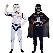olcso Fiúk jelmezei-Darth Vader Szerepjáték Jelmezek Felszerelések Szerepjáték Filmsztár jelmez for Fiú Lány Gyermek Farsang Gyermeknap Álarcos mulatság