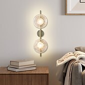 abordables Appliques en cristal-LED applique murale intérieure verre 1/2 lumières intérieur moderne simple applique murale led silicone applique murale est applicable à la chambre salon salle de bain couloir blanc chaud 110-240v