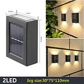 baratos Candeeiros Luzes de Exterior-Parede luz solar à prova dwaterproof água jardim solar led luz para iluminação ao ar livre lâmpada de rua casa varanda quintal decoração