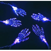 cheap Halloween Lights-Halloween Solar String Lights Outdoor Waterproof Bat Ghost Spider Skull Hand Light 6.5m 30LEDs 8 Modes Halloween Patio Yard Garden Balcony Fence Halloween Outdoor Party Indoor Decoration