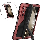 Χαμηλού Κόστους Samsung Θήκη-Θήκη τηλεφώνου για Samsung Galaxy Z Fold 5 Έντονης Χρήσης Στηρίγματα Αντι-πτώσης Πανοπλία Μέταλλο Σιλικόνη
