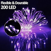 cheap Solar String Lights-Solar Copper Wire Lights Led Fairy Lights String Outdoor Waterproof Ground Plug Decorative Lights Christmas Lights
