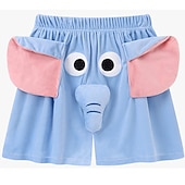 cheap Kigurumi Pajamas-Elephant Shorts Pajama Pants Summer Shorts Cartoon Cute Flying Elephant Nose Unisex Funny Costumes Halloween Carnival