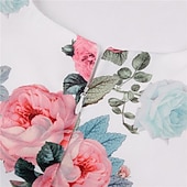 preiswerte Blumenmädchenkleider-Kinder Mädchen Kleid Partykleid Blumen Blume Kurzarm Leistung Hochzeit Besonderer Anlass Gerafft Elegant Urlaub Mode Polyester Midi Partykleid Schwingkleid Skaterkleid Sommer Frühling 3-10 Jahre Wei