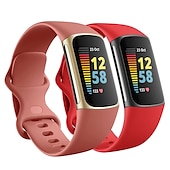 olcso Fitbit óraszíjak-4 csomag 3 csomag 2 csomag Smart Watch Band Kompatibilis valamivel FitBit Charge 5 Szilikon Okos óra Szíj Állítható Sportszíj Csere Karszalag