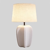 economico lampada da comodino-lampada da comodino lampada da tavolo, moderna lampada da tavolo alta in ceramica retrò 1 pezzo con paralume in tessuto beige lampada da comodino per comodino camera da letto soggiorno camera dei