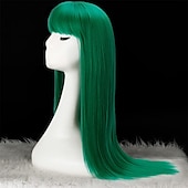 levne Syntetické trendy paruky-bílá paruka rovné bílé paruky pro ženy syntetické barevné platinové bílé paruky cosplay
