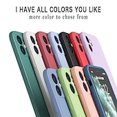 levne Pouzdra pro iPhone-telefon Carcasă Pro iPhone 15 Pro Max Plus iPhone 14 13 12 11 Pro Max Plus X XR XS Zadní kryt Pouzdro z tekutého silikonu Nárazuvzdorné Pevná barva Silikonový gel Silikon
