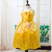 cheap Girls&#039; Costumes-Sleeping Beauty Beauty and the Beast Princess Belle Dress Cloak Flower Girl Dress Cosplay Costume Party Movie Cosplay for Girls&#039; Kid&#039;s Children&#039;s Day Masquerade Wedding Wedding Guest