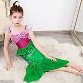 abordables Costumes pour filles-Sirène Sirène Princesse Aqua Robe Costume de soirée à thème Cosplay for Fille Enfant Carnaval Mascarade