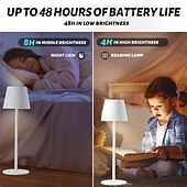 abordables Lámparas de mesa-Lámpara de Mesa Recargable / Regulable Contemporáneo moderno Batería de Li-batería incorporada Para ABS