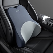お買い得  車用シートカバー-車のランバーサポート ヘッドレスト ネックピローサポート ユニバーサルソフトネックピロー クッション 車の低反発腰枕 バックサポート