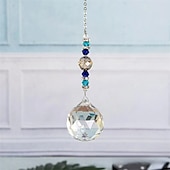baratos Espanta-espíritos-1 peça suncatcher de cristal, bola de prisma de janela, fabricante de arco-íris, pingente pendurado para casa, jardim, quintal, quarto, varanda, pátio, decoração