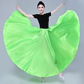 voordelige Buikdanskleding-Buikdans Latijnse dans Ballroomdansen Rokken Pure Kleur Dames Prestatie Feest Hoog POLY