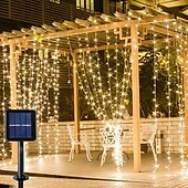 olcso USB-tápellátás-lámpák led függöny lámpák 3*3 méteres színes fények csillagos jégcsap fények karácsonyi fények