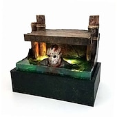 olcso Halloween kellékvilágítás-halloween horror gyanta dekoratív lámpa műalkotás dekoráció asztali halloween dekoratív bosszú joker női szellem világító dekoratív gombelem