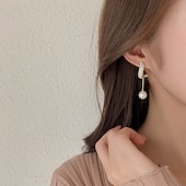 economico Orecchini-Per donna Perle Orecchini a goccia Gioiellerie Classico Prezioso Moda Semplice Orecchini Gioielli Bianco Per Matrimonio Feste 1 paio