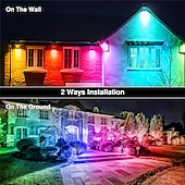 cheap Outdoor Spotlights-Colorful RGB Solar Lawn Lamp Ground Plug-in Floodlight Outdoor High Brightness Courtyard Landscape Lighting Tree Spotlight Foldable High Brightness Lighting