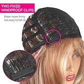 economico Parrucche trendy sintetiche-Parrucche sintetiche Riccio Taglio asimmetrico A macchina Parrucca Biondo Rosa Medio A1 A3 A4 A9 A10 Capelli sintetici Per donna Soffice Di tendenza Facile da trasportare Biondo Rosa Rosso