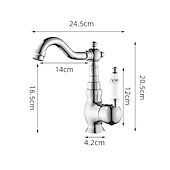 baratos Torneiras de Lavatório de Casa de Banho-torneira de banheiro torneiras de lavatório misturador com mangueira fria e quente, torneira de navio montada no convés