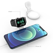 economico elettrodomestici-Stazione di ricarica 3 in 1 per caricabatterie wireless da viaggio Apple per caricabatterie MagSafe compatibile con un&#039;ampia gamma di dispositivi per Apple Watch/iWatch/Airpods/per iPhone 14 13 12