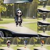 ieftine Decorațiuni de Halloween pentru suspendare și masă-pandantiv cu schelet de halloween, ornament pentru oglinda retrovizoare pentru mașină, pandantiv pentru decorațiuni interioare suspensie mașină din acril