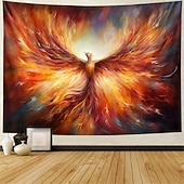 billige dyretepper-phenix dyr hengende billedvev veggkunst stor billedvev veggmaleri dekor fotografi bakteppe teppe gardin hjem soverom stue dekorasjon