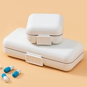 economico deposito bagagli e viaggi-Scatola portapillole sigillata portatile da 1pc, mini portapillole portatile con scomparto, custodia per pillole da viaggio, contenitore per medicinali
