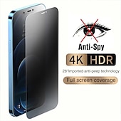 billige Skjermbeskyttere til iPhone-[2Pakke] Skjermbeskytter Til Apple iPhone 16 iPhone 15 Pro Max Plus iPhone 14 13 12 11 Pro Max Mini X XR XS Max 8 7 Plus Herdet glass Personvern Anti-Spion 9H hardhet Anti-fingeravtrykk 3D